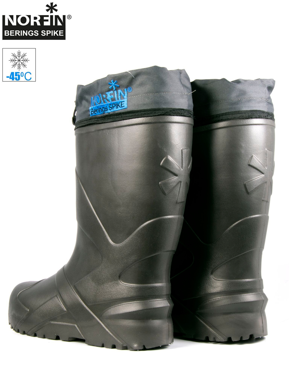 Сапоги зимние Norfin BERINGS SPIKE с манж. и шипами антрац. -45С EVA р.40-41