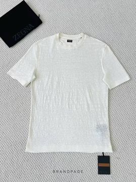 Футболка белая от Zegna Oasi Lino BP5-655197