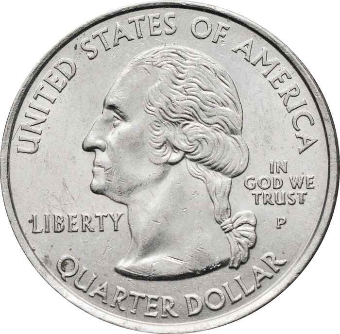 25 центов (1/4 доллара, квотер) 2005 США «Штат Миннесота» (P) XF