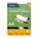 Пленка для ламинирования А4 216х303мм, Alingar, 60 мкм, 100л.