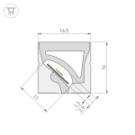 Силиконовый профиль WPH-FLEX-1616-TWIST-S11-5m WHITE (Arlight, Силикон)