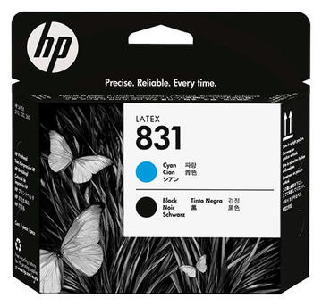 Печатающая головка HP 831 голубая, черная, LATEX