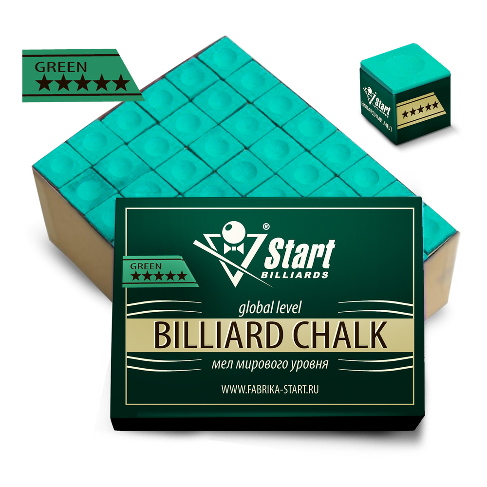 Мел Startbilliards 5 звезд зеленый (144шт)