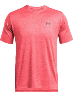 Мужская теннисная футболка Under Armour UA Tech Vent Short Selve - красное солнцестояние/черный