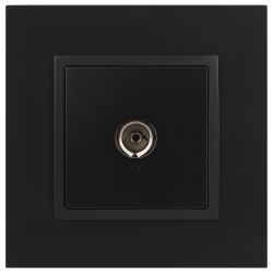 Розетка ЭРА Elegance 14-3101-05 TV одиночная IP20 антрацит | Эра Elegance
