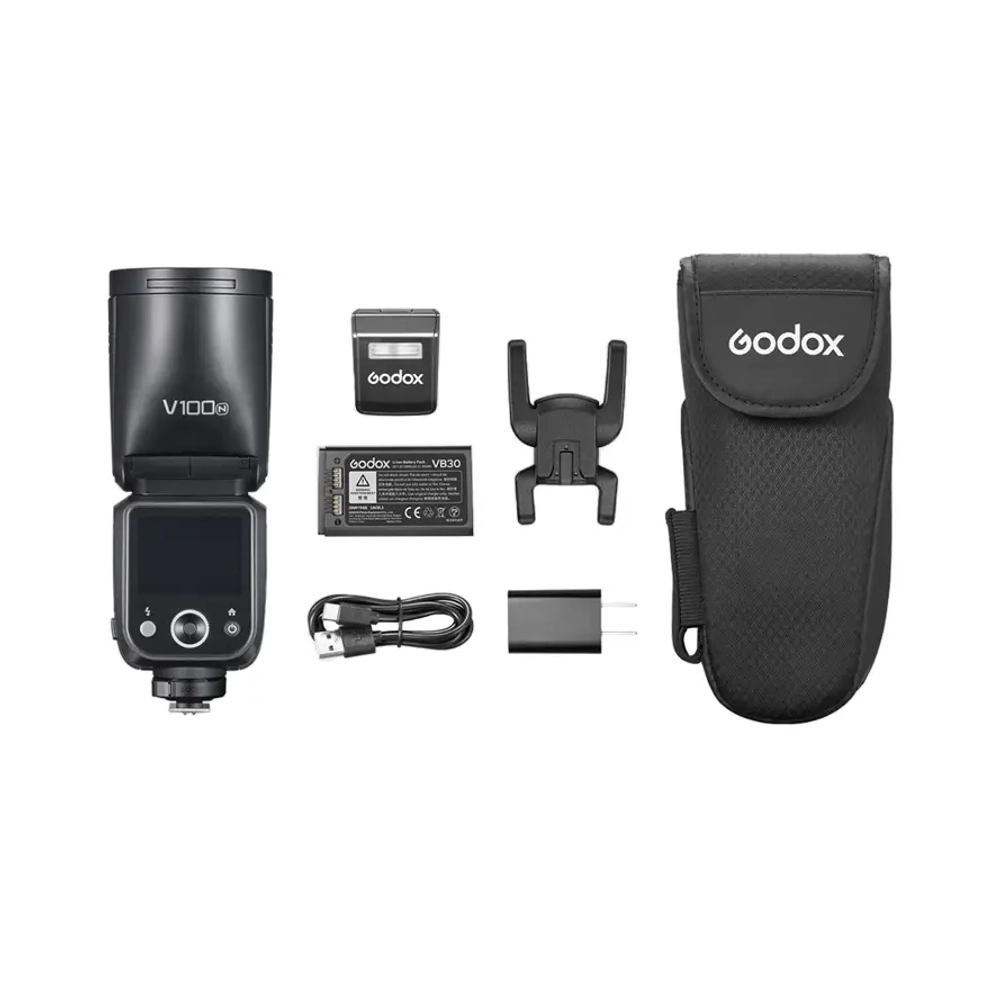 Вспышка накамерная Godox V100N TTL с круглой головкой для Nikon