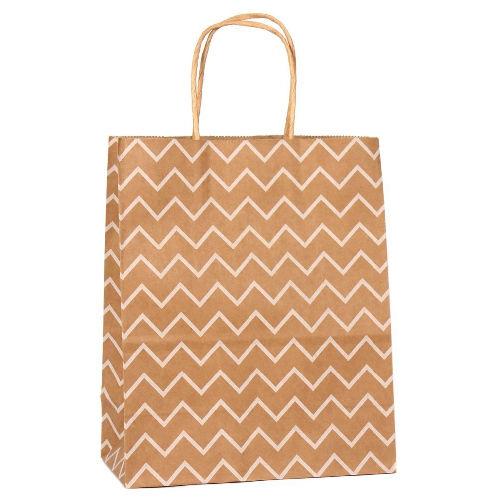 Пакет подарочный 22х11х27 см крафт/W100M /уп 12/960/микс