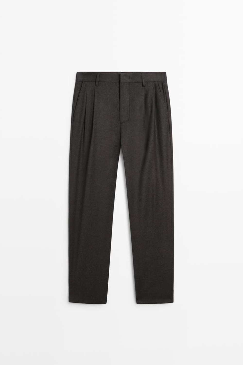 Massimo Dutti Костюмные брюки из 100% шерсти, коричневый