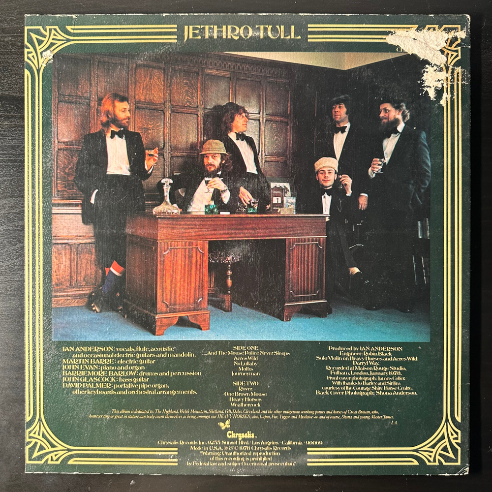 Jethro Tull ‎– Heavy Horses (США 1978г.)