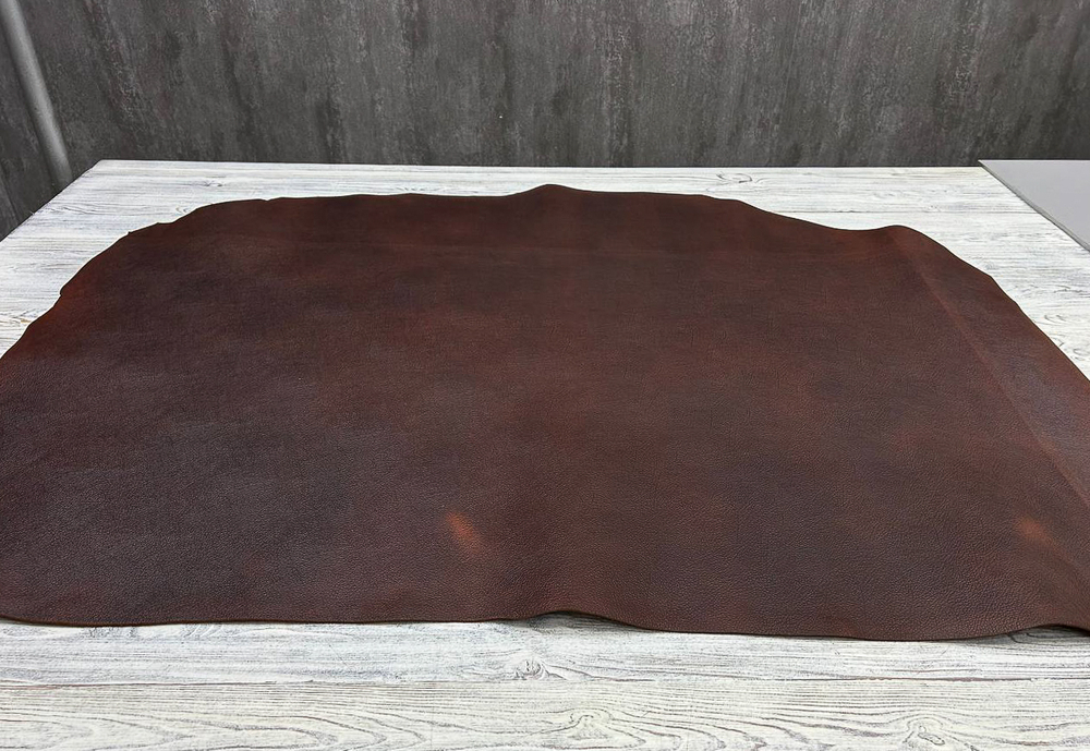 Грейн цв. Коричневый / Grain Dark Cognac, толщ. 2,8+ мм, ременная кожа