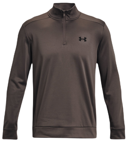 Мужская теннисная кофта Under Armour Men's Armour Fleece 1/4 Zip - fresh clay/black