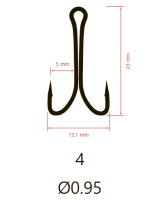 Крючки для рыбалки Saikyo двойные Normal Shank KH-11041