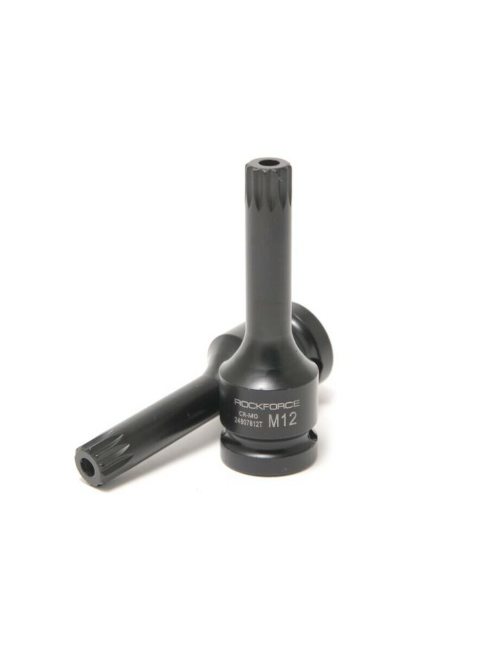 Головка-бита SPLINE глубокая ударная1/2'', M10 с отверстием RockForce##Rock FORCE RF-24807810T