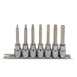 Набор головок со вставкой на держателе ROSSVIK SST0410, 1/2", HEX H4-H10, L-100 мм, 7 предметов