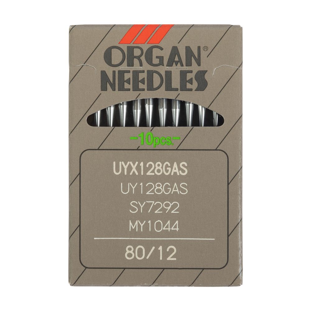 Иглы для промышленных швейных машин Organ UYх128 GAS, 10 шт, 080 Иглы для промышленных швейных машин Organ UYх128 GAS, 10 шт, 080