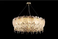 Люстра подвесная NewRgy Z59-ф800*H290 H GOLD, 12×40 Вт, золотая