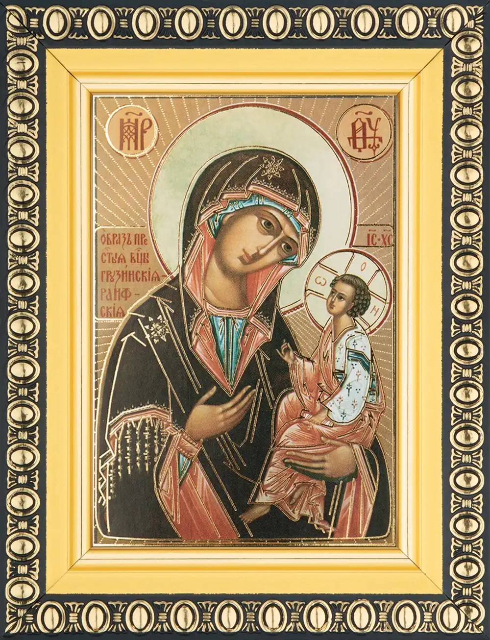 Икона БМ "Грузинская" 6х9 в раме 8х11