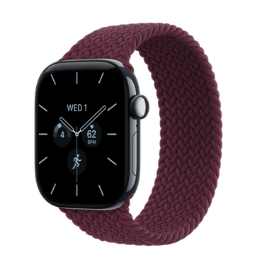 Умные часы Apple Watch Series 12 GPS + Cellular 42mm Nightblue Ceramic Case with Burgundy Braided Solo Loop 7