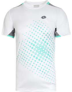 Детская теннисная футболка Lotto Top B IV 1 - bright white/green 9