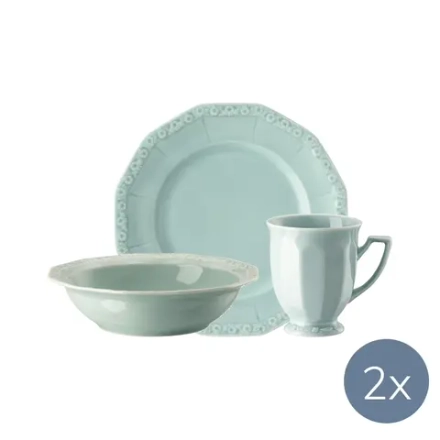 Rosenthal Набор для завтрака Maria Pale Mint на 2 персоны 1043040716715505 + 1043040716710221 + 1043040716715456