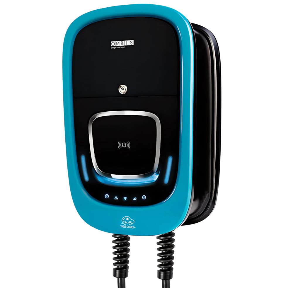 Зарядная станция Orbis VIARIS COMBI+ однофазная, 2х7.4 кВт, с кабелем Т1, с розеткой Т2 (OB94P21CHA2)