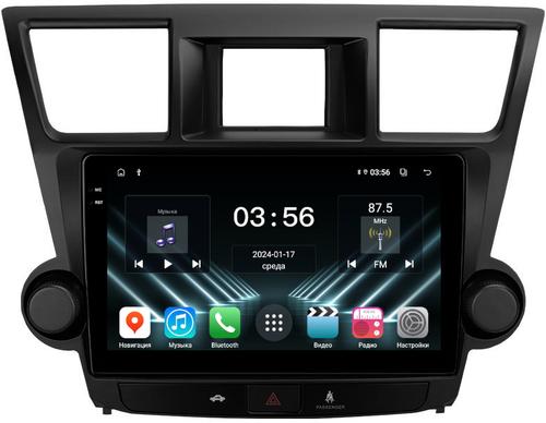 Магнитола для Toyota Highlander 2 XU40 2007-2013 (крутилки активные) - FarCar S280 монитор 10.36" IPS на Android 13, CarPlay