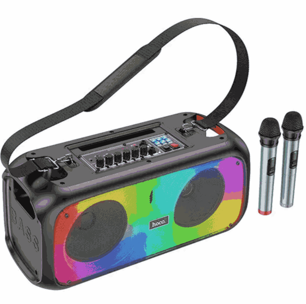 Bluetooth колонка Hoco BS54 + Dual Microphone-Чёрная Bluetooth колонка Hoco BS54 + Dual Microphone-Чёрная