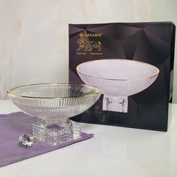 Lenardi 200-131 Фруктовница 27,5см на ножке в под.уп. (х4)Стекло