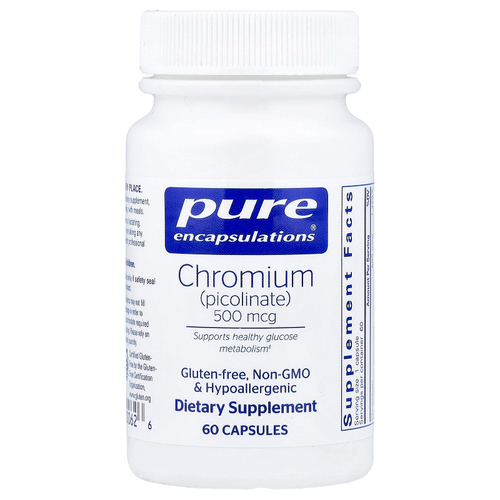 Pure Encapsulations, хром (пиколинат), 500 мкг, 60 капсул