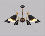 Ceiling design lamp  Duke by Delightfull (6 lampshades,  Black)