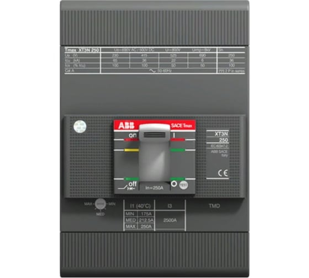 Автоматический выключатель ABB XT3N 250 TMD250-2500 250A 3p F F 1SDA068059R1
