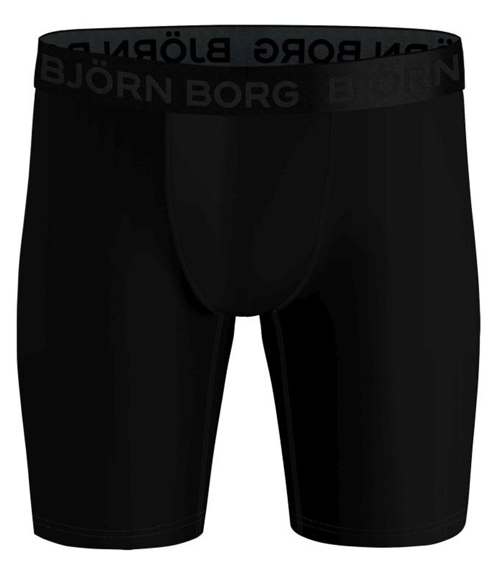Мужские спортивные боксеры Björn Borg Performance Boxer Long Leg 2P - black