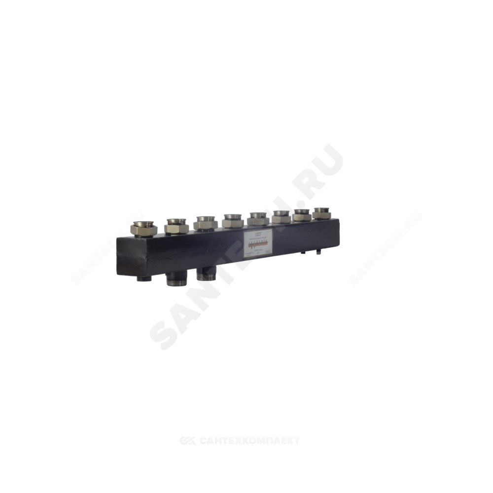 Коллектор котельной сталь до 90 кВт 1 1/2" ВР на 3 контура 1 1/2" нак/г м/о 125мм Стандарт КК-40F ASKON 40F/125/40/3