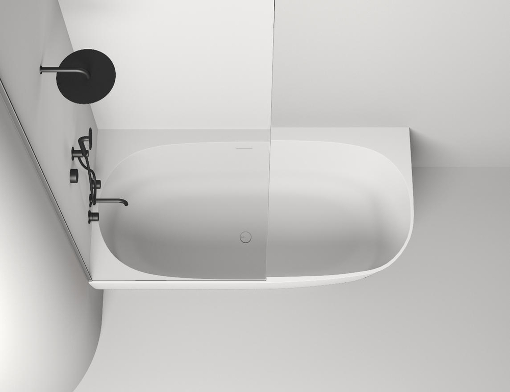 Ванна пристенная угловая матовая 170x85 SALINI Sofia Corner L 102525M