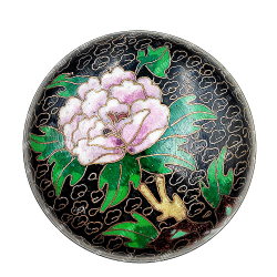 Старинная шкатулка с хризантемой в технике Cloisonne (Клуазоне). Китай. Первая половина XX в.