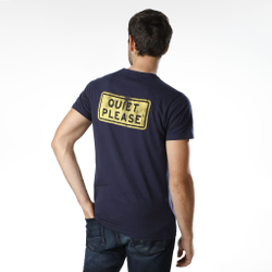 Мужское теннисное поло Quiet Please Australia Road Sign T-Shirt Men - Dark Blue, Yellow