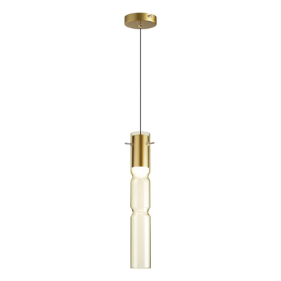 5059/5LA PENDANT ODL24 459 золотой/янтарный/металл/стекло Подвес LED 5W 3000K SCROW