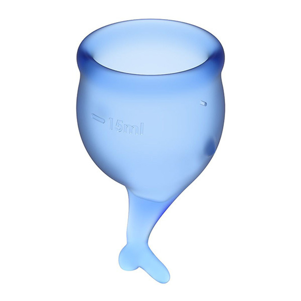 Набор синих менструальных чаш Satisfyer Feel secure Menstrual Cup