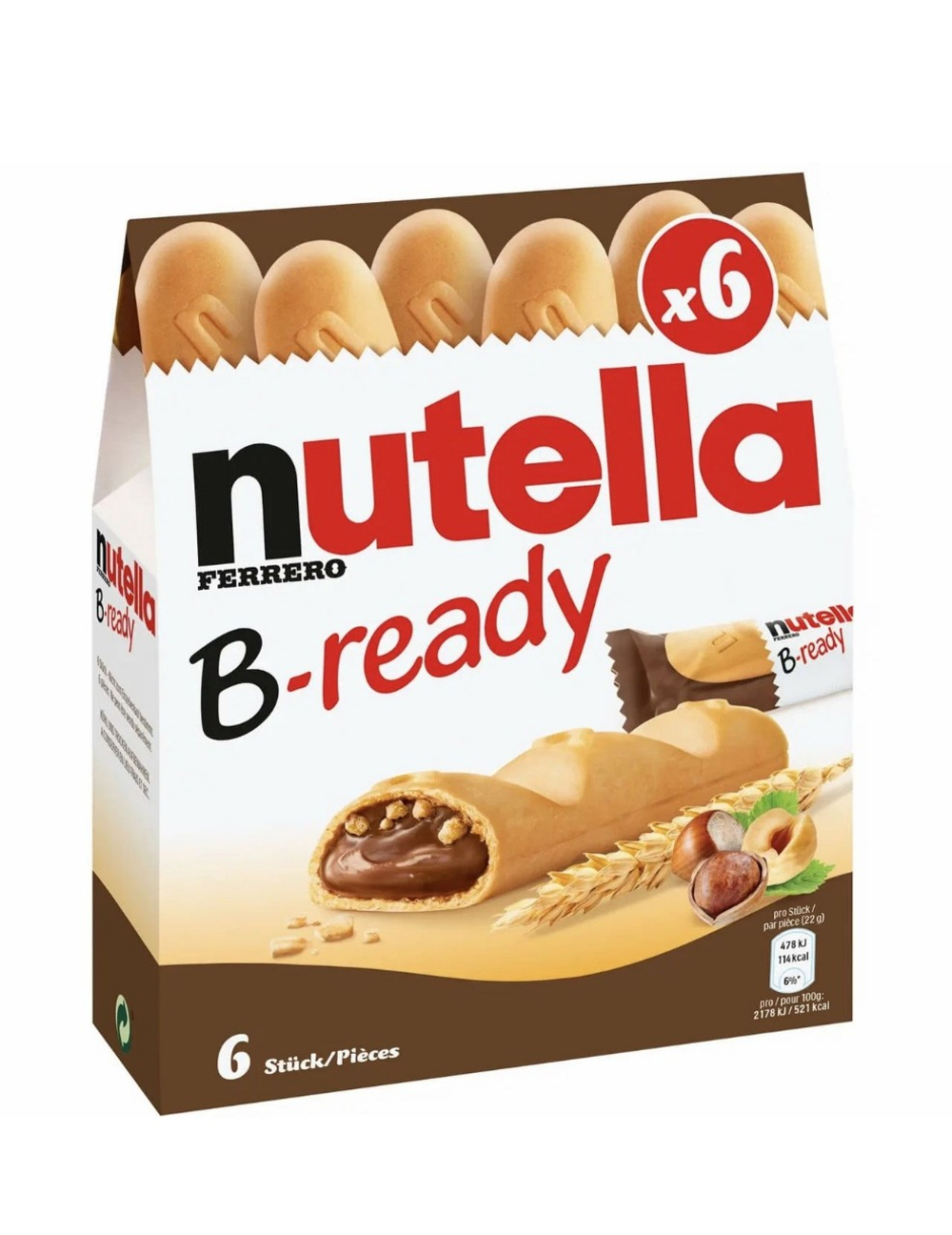 Nutella B-ready (Вафельный батончик  Нутелла Б-рейди) 132г (16шт)