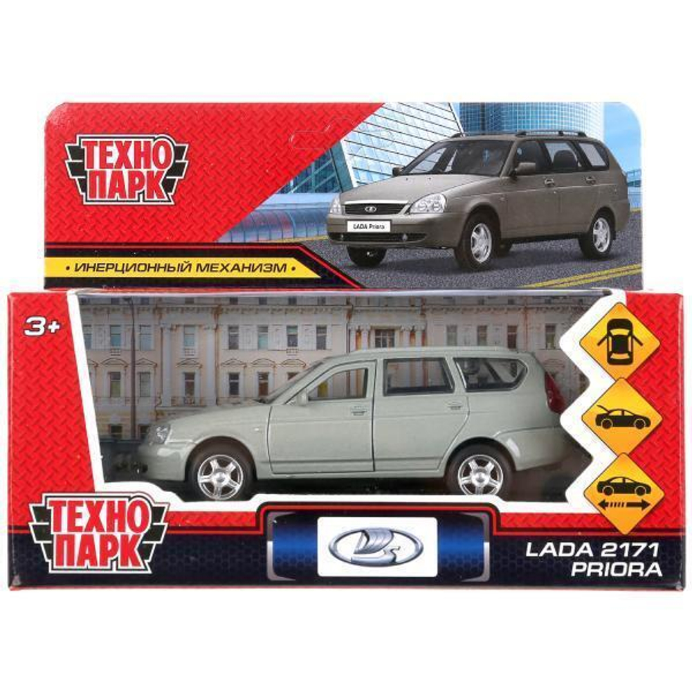 Модель ин. мет. "Lada 2171 Priora" 12см, открыв. двери, багажн. бежевый PRIORAWAG-12-BN (Технопарк)