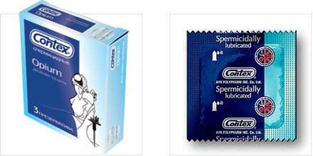 Презервативы в спермицидной смазке CONTEX №3 Opium, 3 шт.