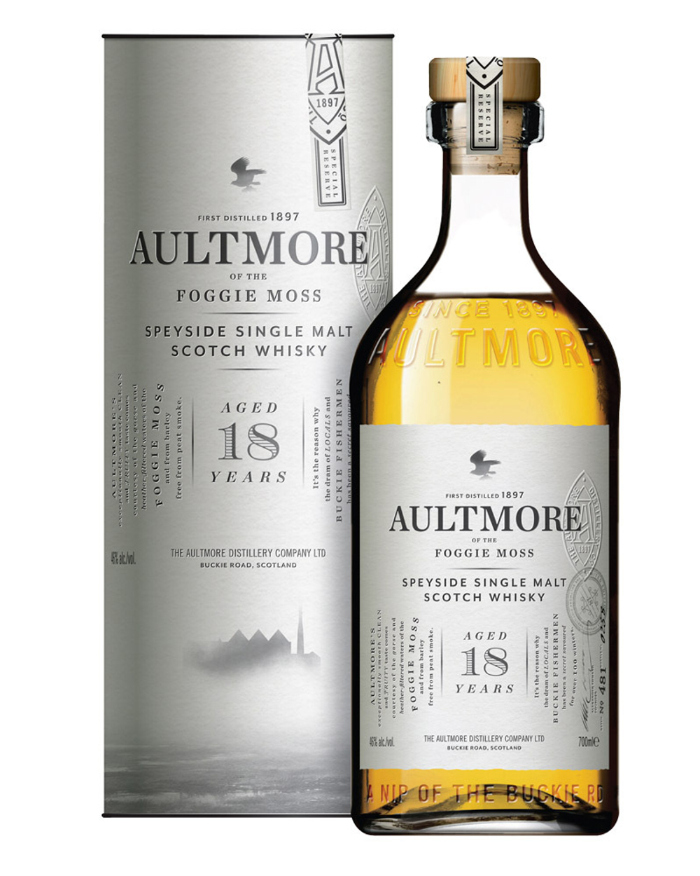 Виски Aultmore 18 Y.O. 0,75 л. В тубе