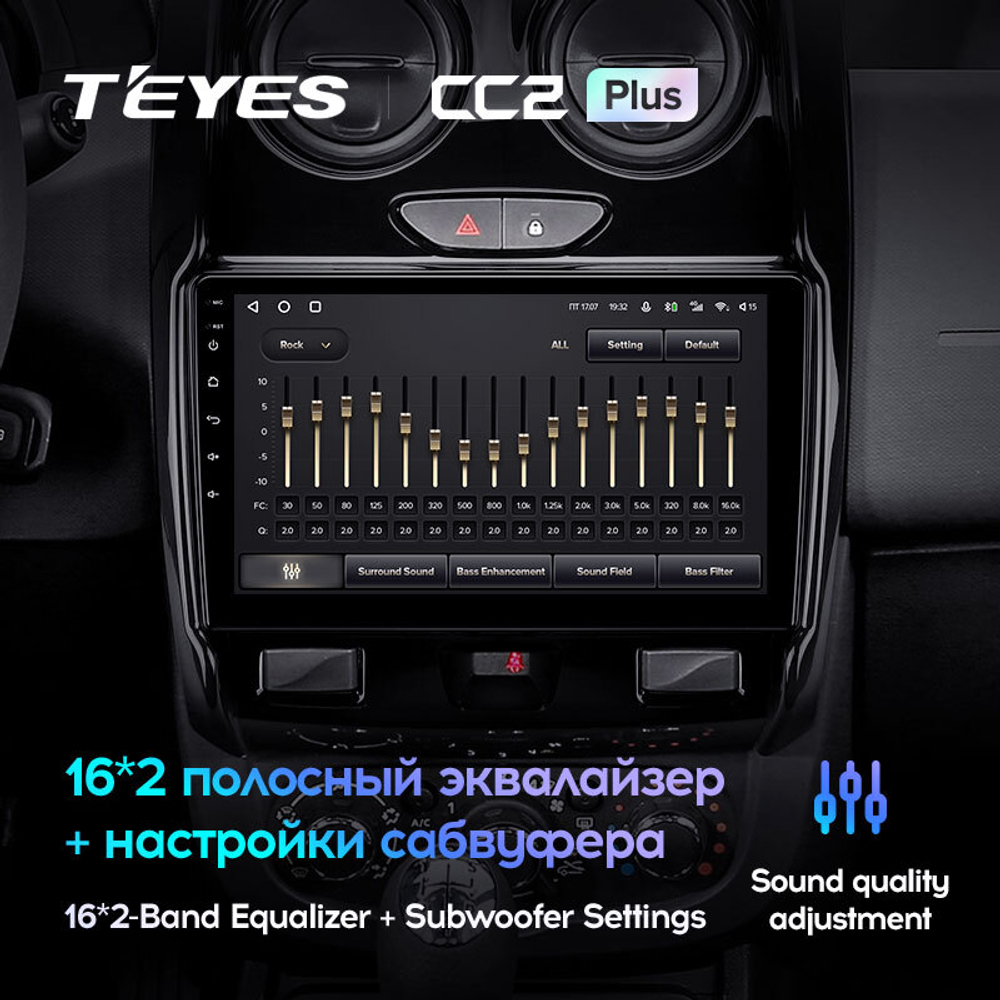 Teyes CC2 Plus 9"для Renault Duster, LADA Largus 2015-2021