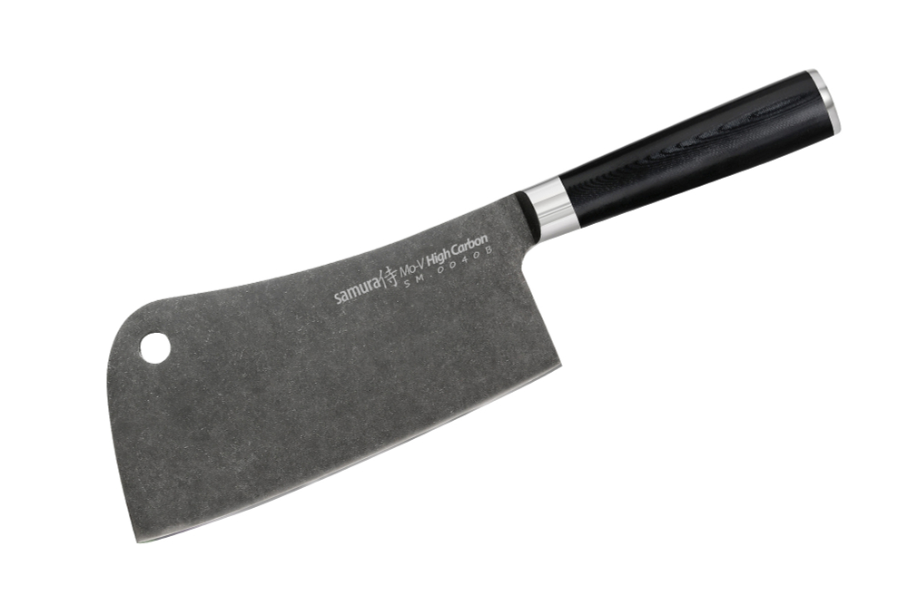 Топорик кухонный 18см Samura Mo-V Stonewash SM-0040B/K