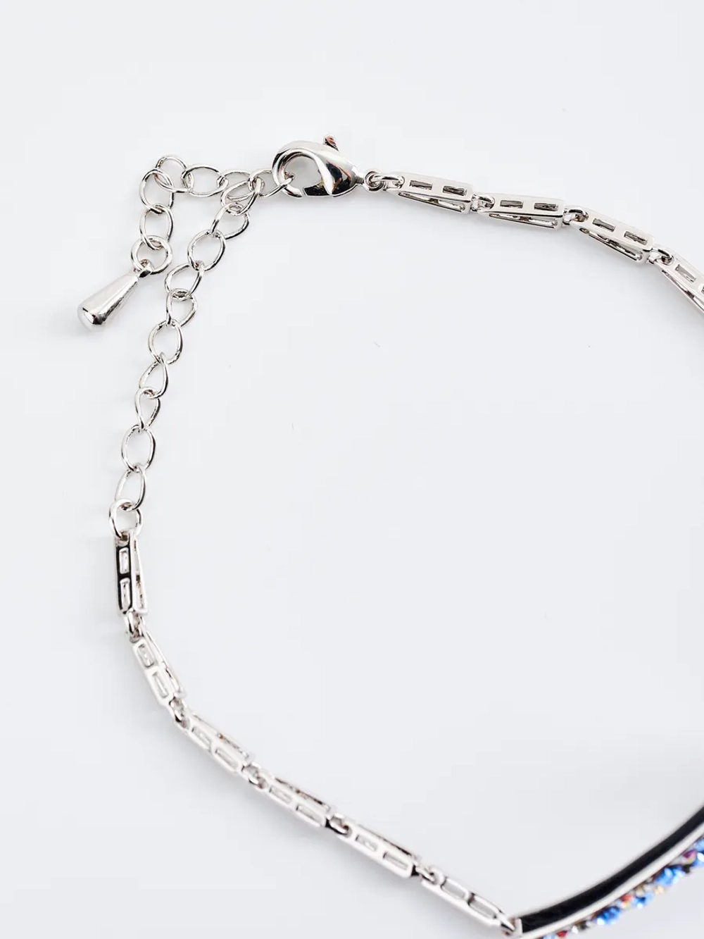 Браслет Молния с голубыми кристаллами Swarovski