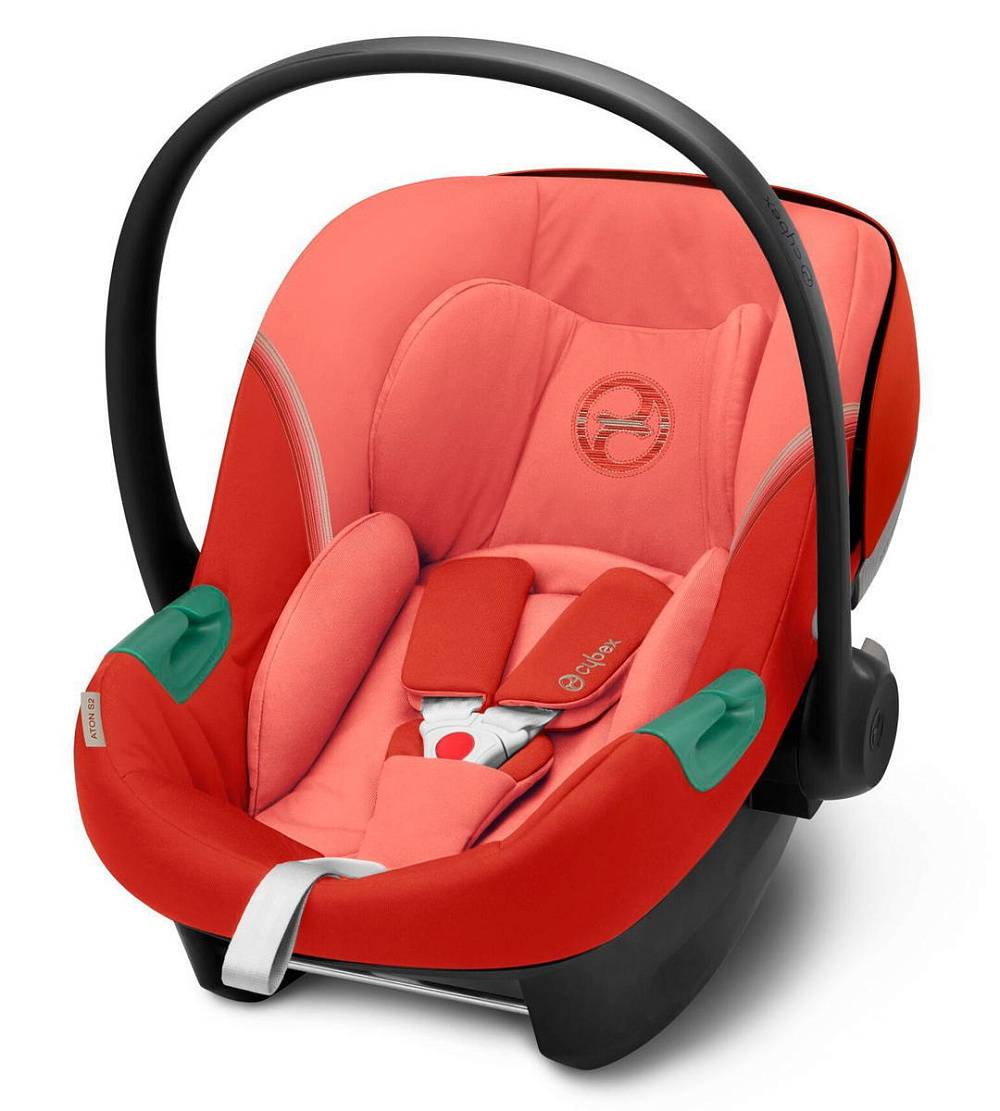 Коляска Carrello Vector CRL-6550 и автокресло Cybex Aton S2 Hibiscus Red 3 в 1 Prime Blue