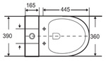 Унитаз-компакт Ceramica Nova Star Rimless CN1904 39 x 65 x 84 см безободковый с сиденьем Soft Close