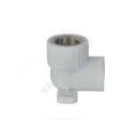 Угольник PP-R комбинированный белый Дн 20х1/2" ВР с креплением VALFEX 10120020