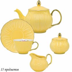 Lenardi 109-114 Чайный сервиз 15пр. 250 мл в под.уп.(х3)Фарфор