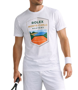 Мужская теннисная футболка Monte-Carlo Rolex Masters Logo - белая